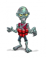Zombie Pirate Robot Attack